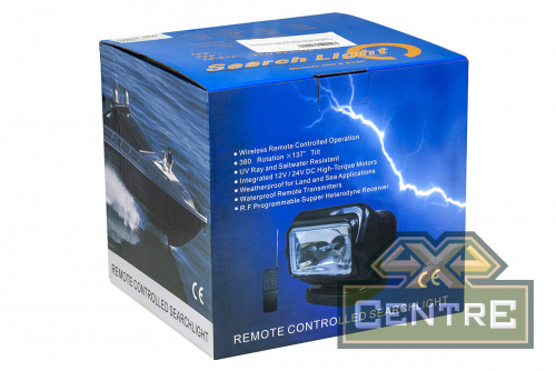 Фара-искатель 12V 50W LED с дистанционным управлением, черный (180х180х175мм) на магните