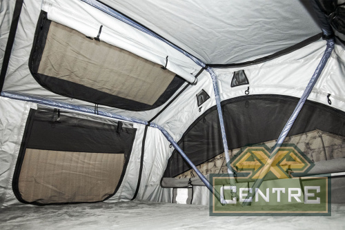 Палатка на крышу автомобиля РИФ Soft RT01-160, тент серый, 400 гр., 160х120х30 см,