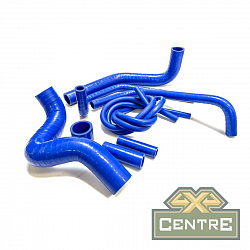 Патрубки УАЗ Патриот 2017+ с климатконтролем (к-т 10шт) силикон синие ПОЛНЫЙ С ХОМУТАМИ AUTOGUR73