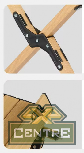 Стол туристический Naturehike складной, 86х60х44 см, с Х-образными ножками, бежевый