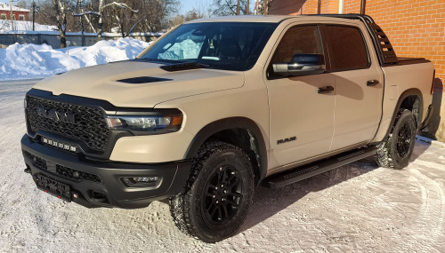 Площадка РИФ под лебёдку с защитой радиатора в штатный бампер Dodge Ram 1500 Rebel 2024+