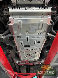 Защита Falcon радиатора, картера, РК, КПП для Toyota Land Cruiser 150 (дизель 2.8T VX, KDSS), алюм. 