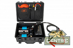 Компрессор автомобильный двухпоршневой высокопроизводительный переносной HF с ресивером