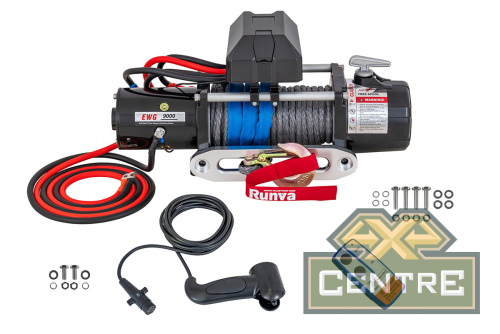 Лебёдка автомобильная электрическая 12V Magnum 9000 lbs 4200 кг (синтетический трос)