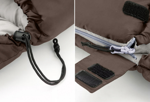 Мешок спальный Naturehike U350, (190х30)х75 см, (левый) (ТК: +1°C), серый