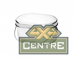 Котелок туристический 1,3 л., низкий, нержавеющая сталь, крышка с ручками