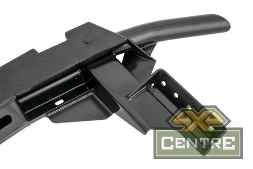 Бампер РИФ силовой задний Renault Duster 2021+ c квадратом под фаркоп, калиткой и подсветкой номера