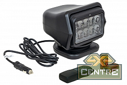 Фара-искатель 12V 50W LED с дистанционным управлением, черный (180х180х175мм) на магните