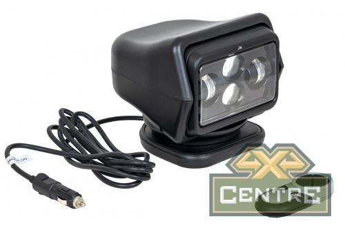 Фара-искатель 12V 60W LED с дистанционным управлением, черный,цок-H3 (180х180х175мм) на магните