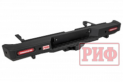 Бампер РИФ силовой задний JAC T8, SOLLERS ST8 с квадратом под фаркоп и фонарями