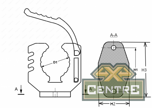 Крепеж универсальный (70-90 мм), продольный