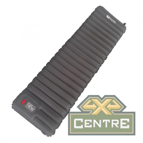 Коврик надувной утеплённый BTrace AirMat Delux,193х59х9 см, с насосом (Серый)