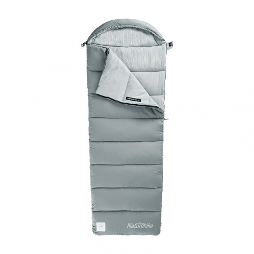 Мешок спальный Naturehike Evenlope M400, (190+30)х75 см, (левый) (ТК: +1°C), серый