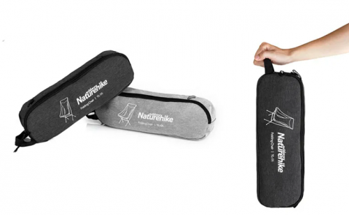 Кресло туристическое Naturehike YL06 складное, черное, высокая спинка, до 150 кг