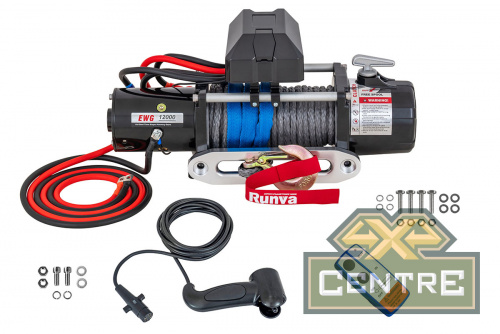 Лебёдка электрическая 12V Magnum 12000 lbs 5700 кг  (синтетический трос)