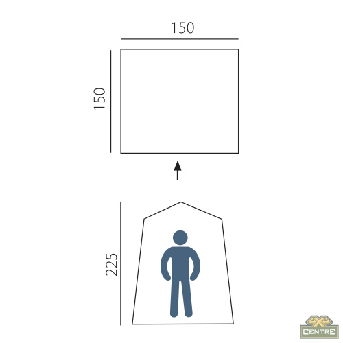 Палатка Arten Solo душ-туалет (Синий)