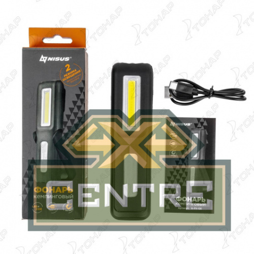 Фонарь кемпинговый NISUS, LED-80 LM, COB-150 LM, IP34, USB