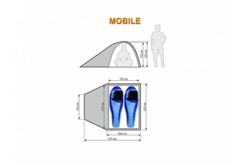 Палатка-автомат туристическая Maverick Mobile premium (светло-зеленый / светло-серый)