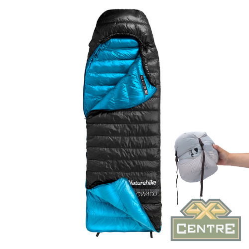 Мешок спальный Naturehike Ultralight CW400 M , 210х75 см, (правый) (ТК: +5°C), черный