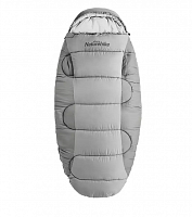 Мешок спальный Naturehike Oval PS300, 220х95 см, (правый) (ТК: +4°C), серый