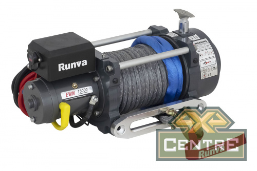 Лебёдка электрическая (индустр.) 12V Runva 15000 lbs 6800 кг синтетический трос