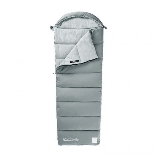 Мешок спальный Naturehike Evenlope M180, (190+30)х80 см, (правый) (ТК: +12°C), серый