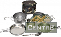 Набор посуды для офицера (2 котелка с боковыми ручками, кружка, ложка) в чехле