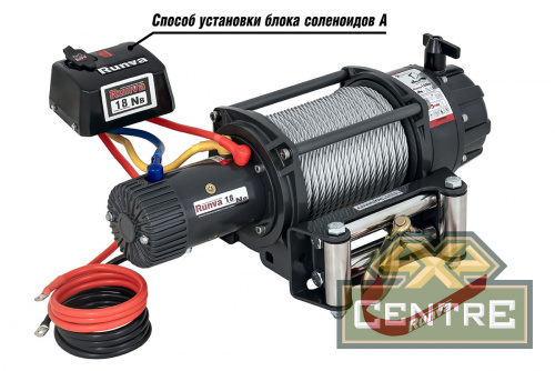 Лебёдка автомобильная электрическая 24V Runva 18000 lbs влагозащищенная, стальной трос