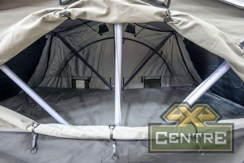 Палатка на крышу автомобиля РИФ Soft RT01-140 усиленная, тент серый