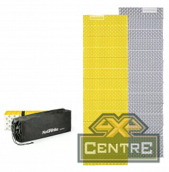Коврик туристический Naturehike 187х56х2,5 см. IXPE, желтый, с утяжками