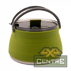 Чайник Tramp складной силиконовый 1 л (оливковый)