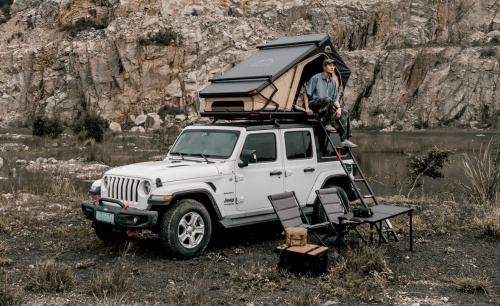 Палатка на крышу автомобиля Wild Land Bush Cruiser V2 Pro 140 с лестницей