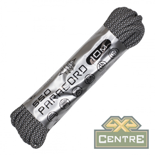 Паракорд 550 CORD nylon 10м SuperReflective (black snake)