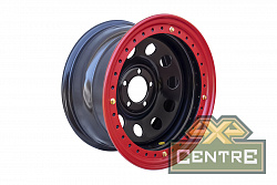 Диск усиленный JEEP стальной черный 5х114,3 8xR16 d84 ET-19 с бедлоком (красный)