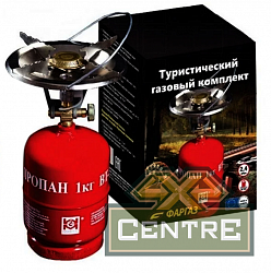 Туристический газовый комплект (Баллон 2,4 л + газовая горелка)