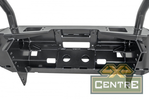 Бампер РИФ силовой передний Mitsubishi Pajero Sport 2015+ с доп. фарами и защ. дугой, под парктрон.