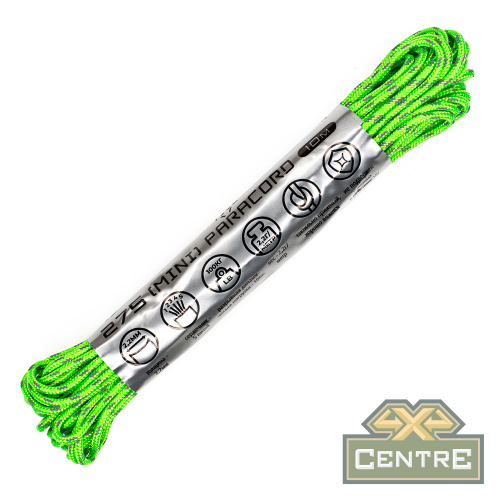 Паракорд 275 (мини) CORD nylon 10м световозвращающий (neon green)