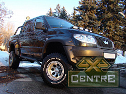 Расширители колёсных арок УАЗ Патриот пикап (с накладками на передний бампер) дорестайлинг