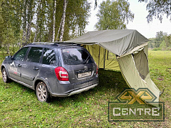 Автомобильная маркиза 3х3,4 м, высота 2,1 м с боковыми стенками, хакки