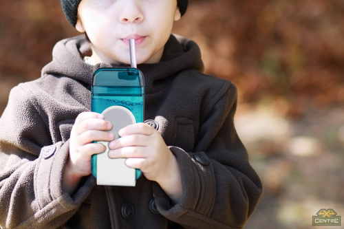 Бутылка JUICY DRINK, 290 мл, бирюза/белый