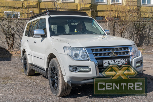 Багажник экспедиционный (платформа) алюминиевый РИФ 1150x2080 мм для Mitsubishi Pajero IV (с крепежом)