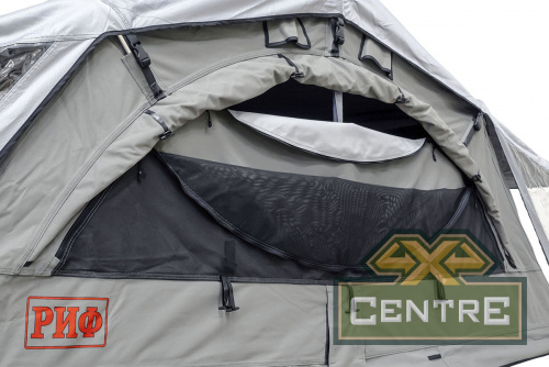 Палатка на крышу автомобиля РИФ Soft RT01-140 усиленная, тент серый