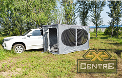 Стенки к автомобильной веерной маркизе (тамбур) РИФ 2.3х2 м, (левые) овальное окно