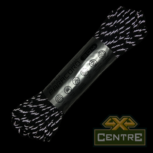 Паракорд 550 CORD nylon 30м световозвращающий (black)