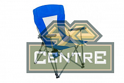 Кресло PREMIER складное, твердые тканевые подлокотники (синий/белый), нагрузка 200 кг