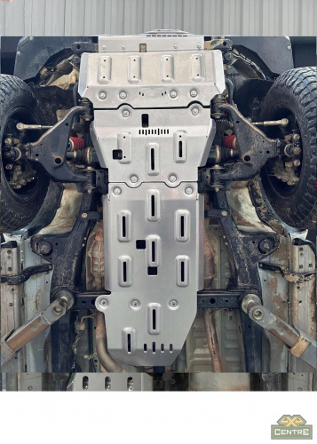 Защита РИФ радиатора, картера, РК, КПП для Toyota Hilux 2015-2024, алюм. 8 мм