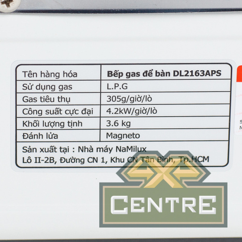 Плита газовая NaMilux 2 конфорки (под бытовой баллон)