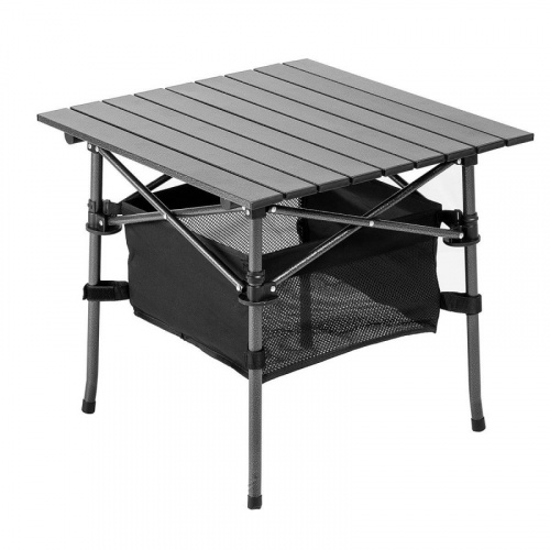 Стол складной Premier 55x55x50см., реечная столешница алюминий, с отделением под посуду