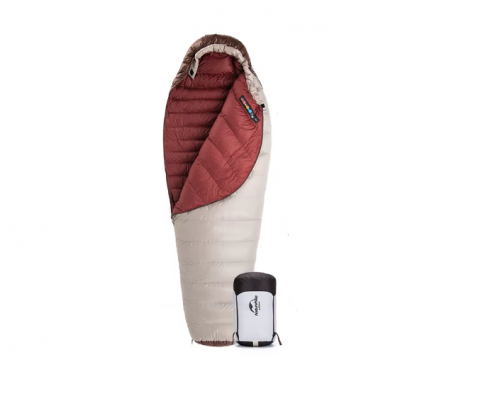 Мешок спальный Naturehike SnowBird, 190х75 см, M (350G), (правый) (ТК: +7°C), серый/коричневый