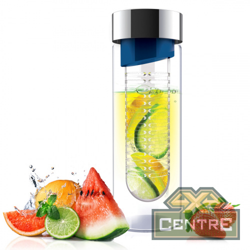 Бутылка FLAVOUR IT, 480 мл, серебряный/ синий